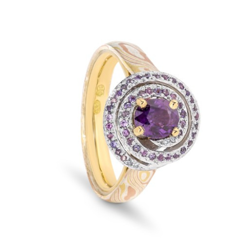 Mokume Gane Wedding Ring - Lux Spiralis by Object Maker Sydney