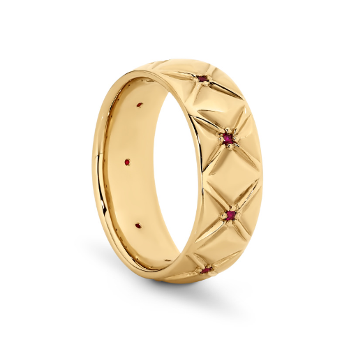Ruby Cross Wedding Band by Object Maker Jewellers Sydney